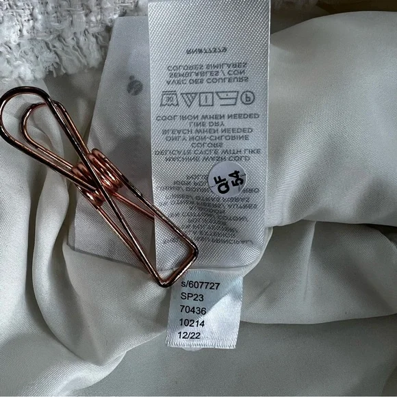 NEW NWT Ann Taylor Fringe Boucle Tweed Lined Short Mini Skirt Size 0 - Picture 13 of 15